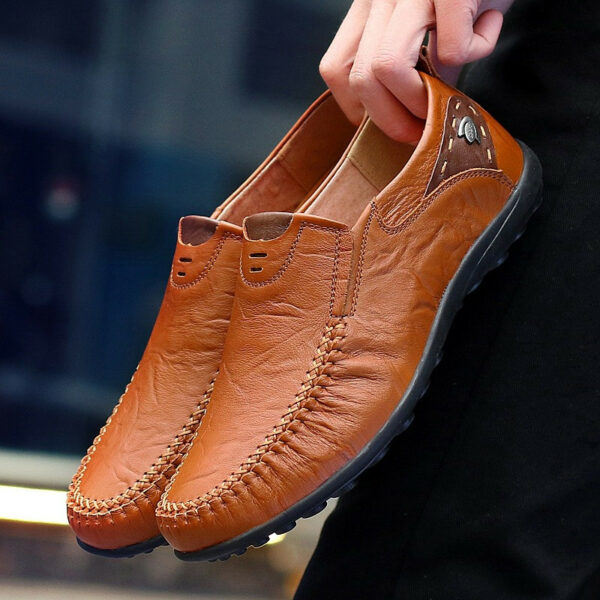 casual leather loafers