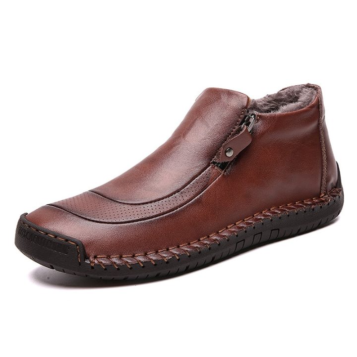 Work Safe Ankle Leather Boots - Merkmak Shoes