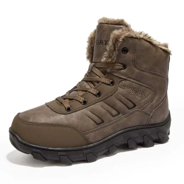 Lace-Up Fur-Lined Ankle Snow Boots