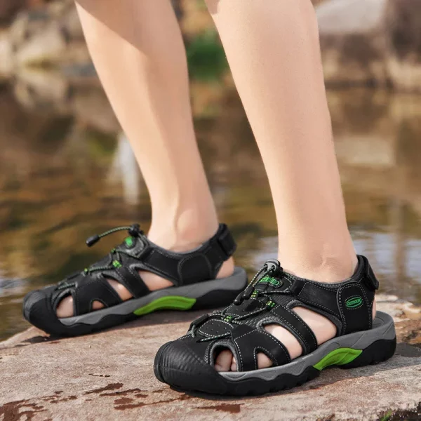 Closed-Toe Cage Bungee Sandals