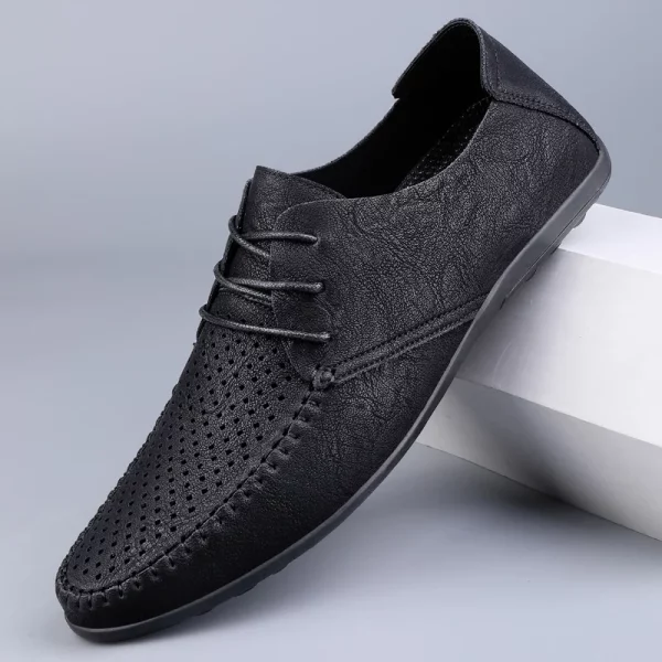Leather Luxury Hollow Moccasions