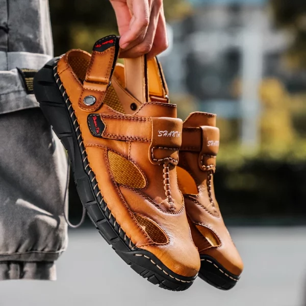 Premium Split Leather Beach Sandals