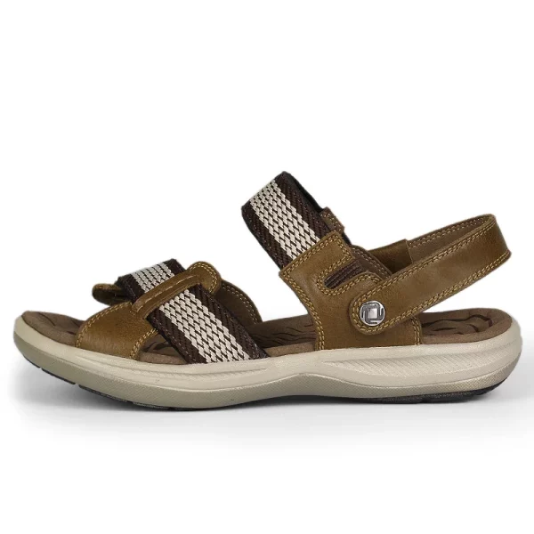 Woven Strap Leather Sandals