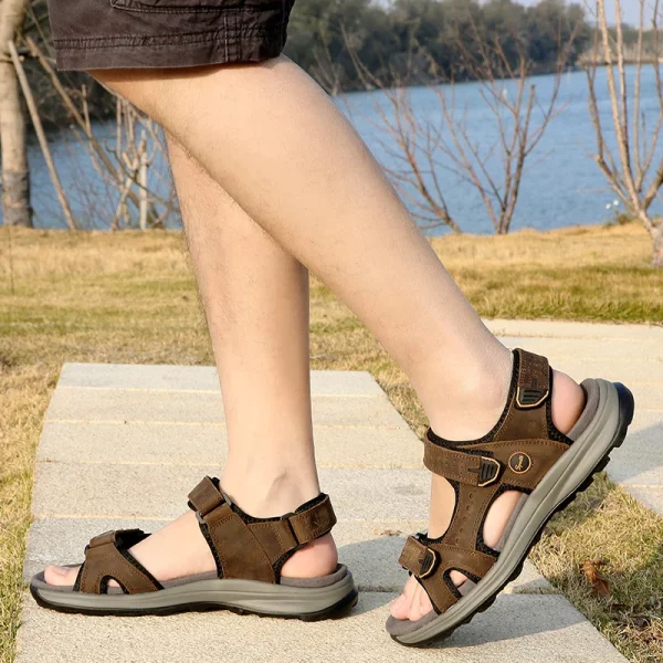 Genuine Leather lightweight non-slip sandals