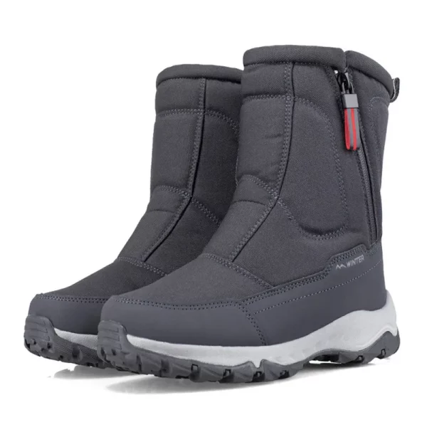 plush-lined snow boots for men